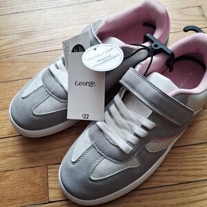 George Gray and Pink Kids' Velcro Athletic Shoes Brand New with tag